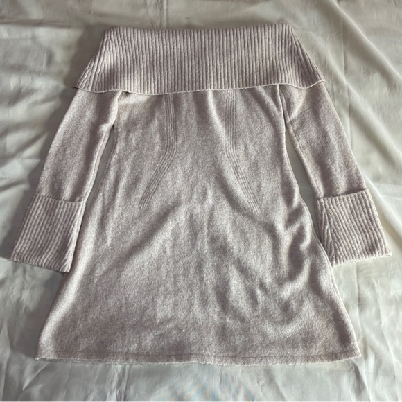 Cult Gaia- Edna Knit Off Shoulder Mini Dress in Off White Size Large - Picture 5 of 9